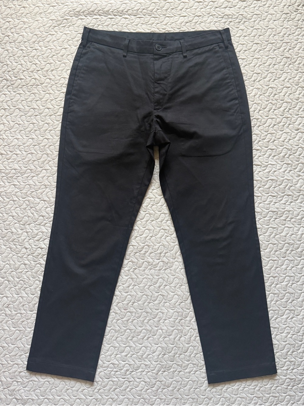 Uniqlo Men’s Stretch Chino Pants 32x28 Black Slim Straight Casual